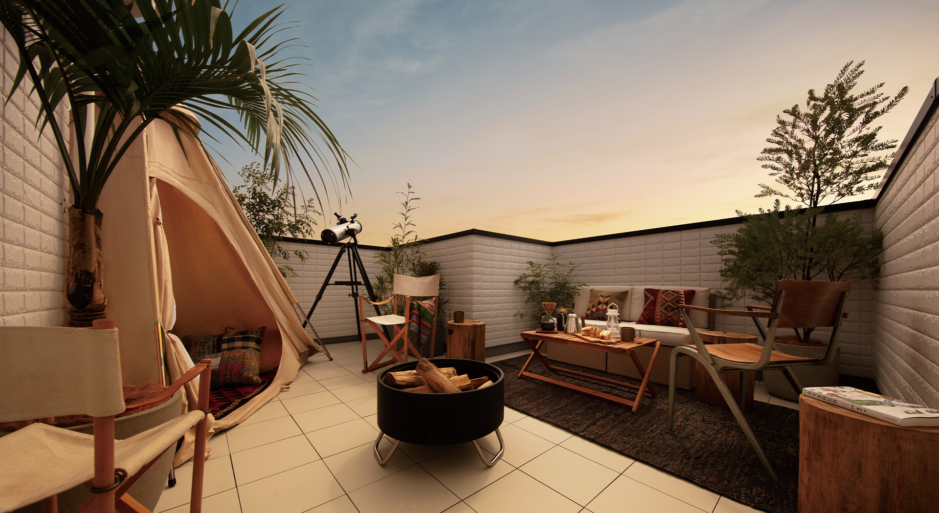 &RESORT HOUSE 琉球 沖縄市美里（アンリゾ 琉球 沖縄市美里）屋上テラスパース