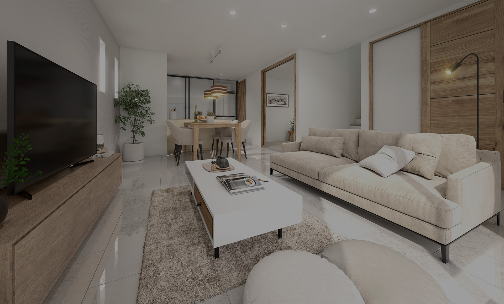 &RESORT HOUSE 北小金（アンリゾ 北小金）内観パース