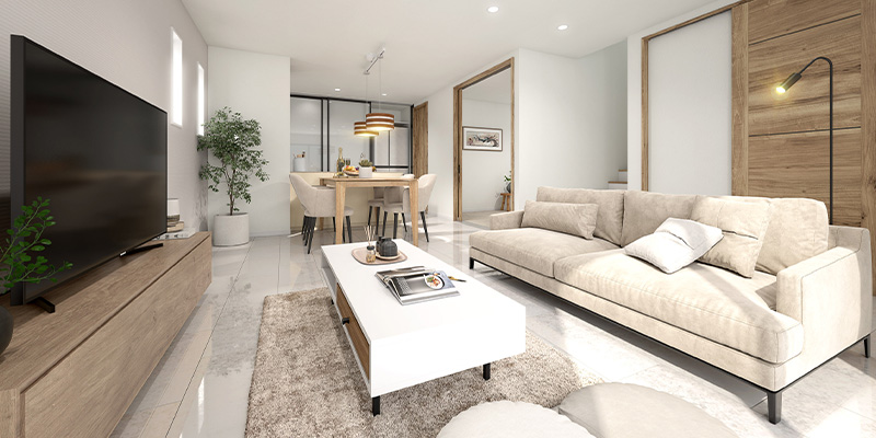 &RESORT HOUSE 北小金（アンリゾ 北小金）内観パース