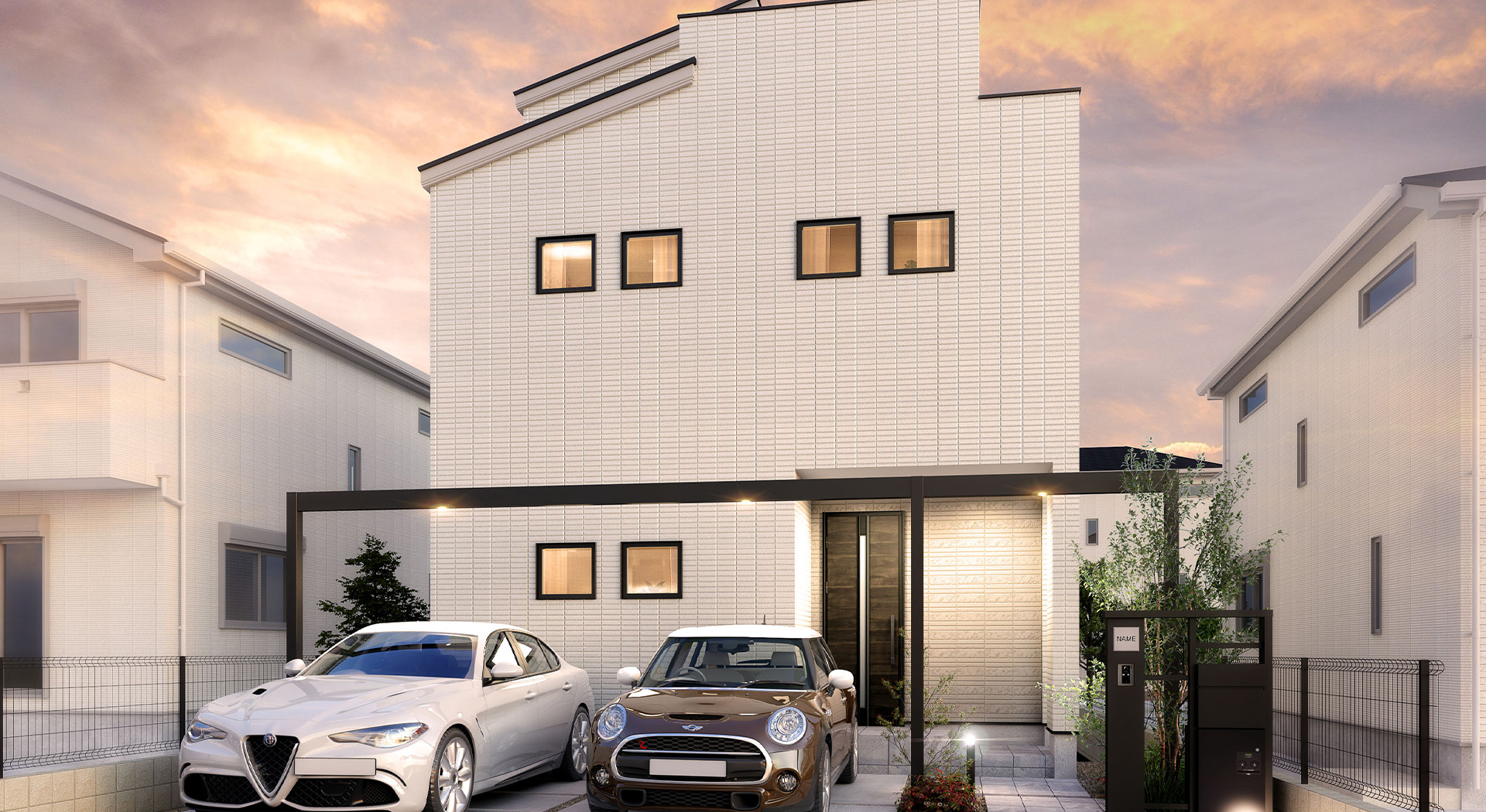 &RESORT HOUSE 北松戸Ⅲ期（アンリゾ 北松戸Ⅲ期）外観パース