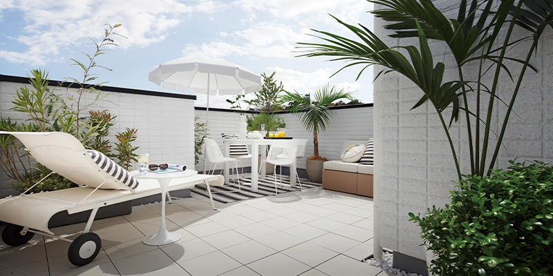 &RESORT HOUSE 金町Ⅲ期(アンリゾ 金町Ⅲ期)屋上テラスパース