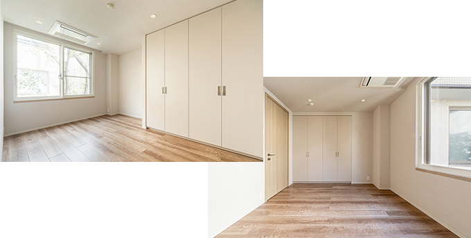 寝室や書斎、子供部屋にも