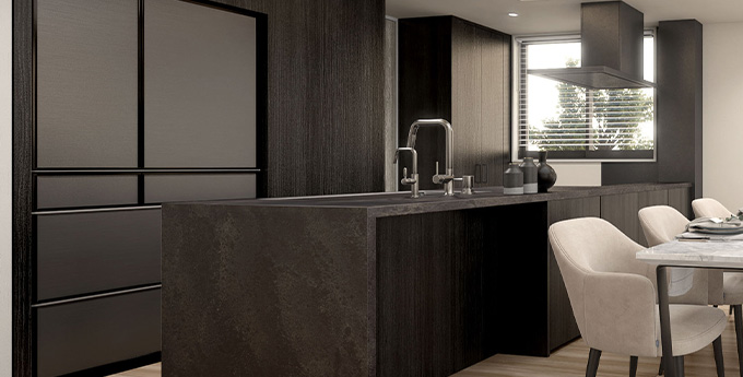 グースネック型水栓や食洗器、ガラスプレート多機能コンロも