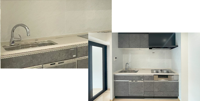 グースネック型水栓や食洗器、ガラスプレート多機能コンロも