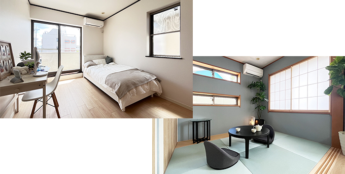 寝室や和室、子供部屋にも